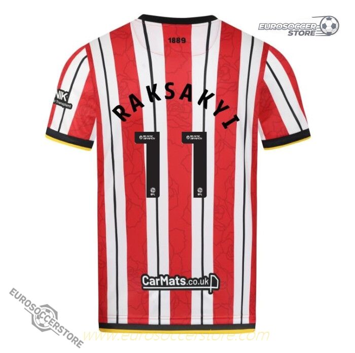 Sheffield United 24-25 Home RAKSAKYI 11 Football Jersey