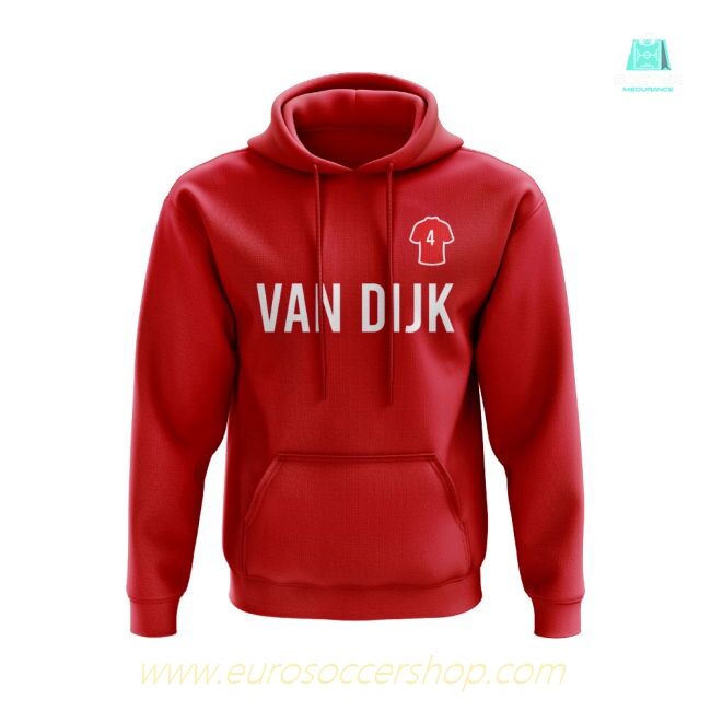 Virgil Van Dijk Liverpool Number Hoody (Red)