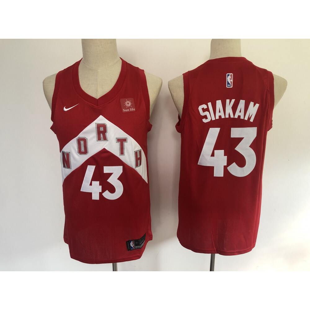 Men's Toronto Raptors #43 Pascal Siakam Red 2019 Earned Edition Swingman Stitched NBA Jersey
