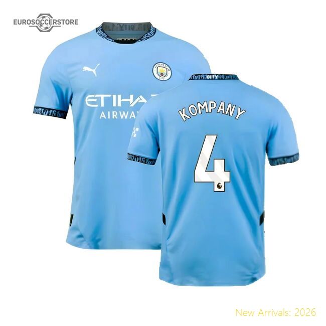 Official 2024-2025 Man City Home Authentic Shirt (kompany 4)