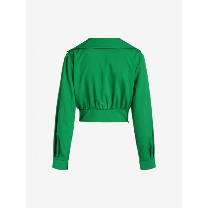 Knotted Lapel Crop Shirt UG1222