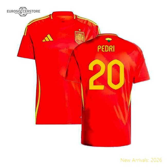2024-2025 Spain National Traditional Home Jersey Shirt (pedri 20