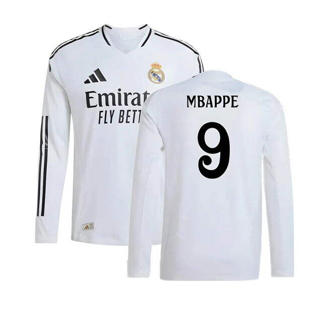2024-2025 RM Home Football Shirt (Mbappe 9) Lightweight