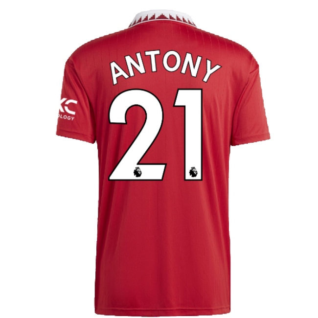 ANTONY 21 Match Replica Man Utd Home Supporter Kit (Adults)