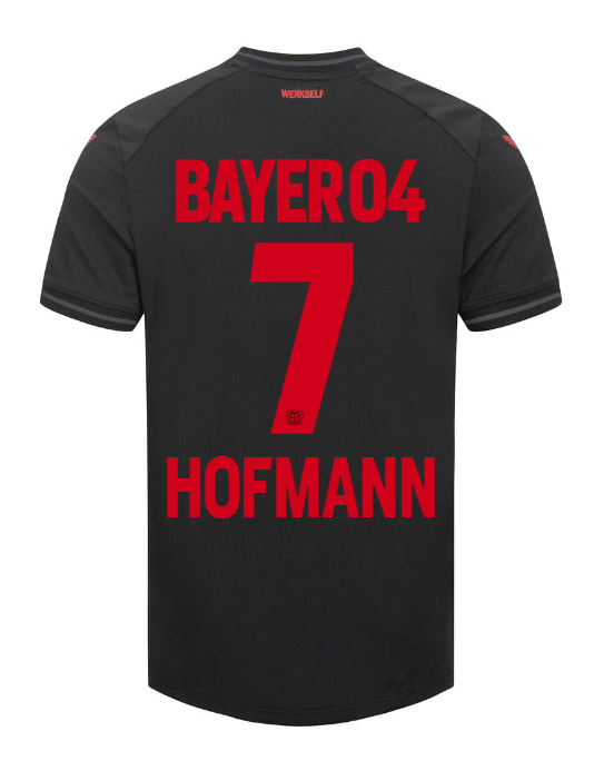 Bayer 04 Leverkusen HOFMANN 7 Home Jersey for the 23-24 Season