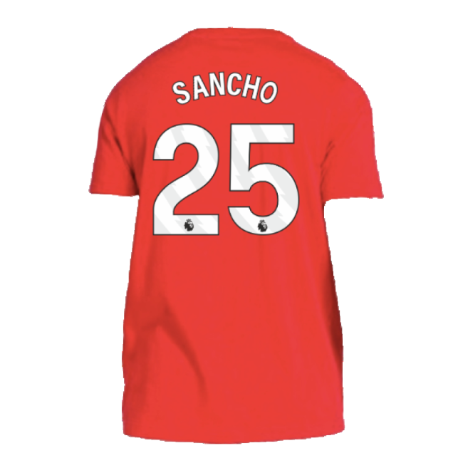 Men's 2024-2025 Man Utd DNA Tee (Red) (Sancho 25)