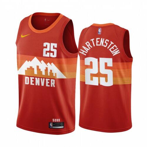DEN #25 Isaiah Hartenstein Performance 2020 City NBA Jersey - Red