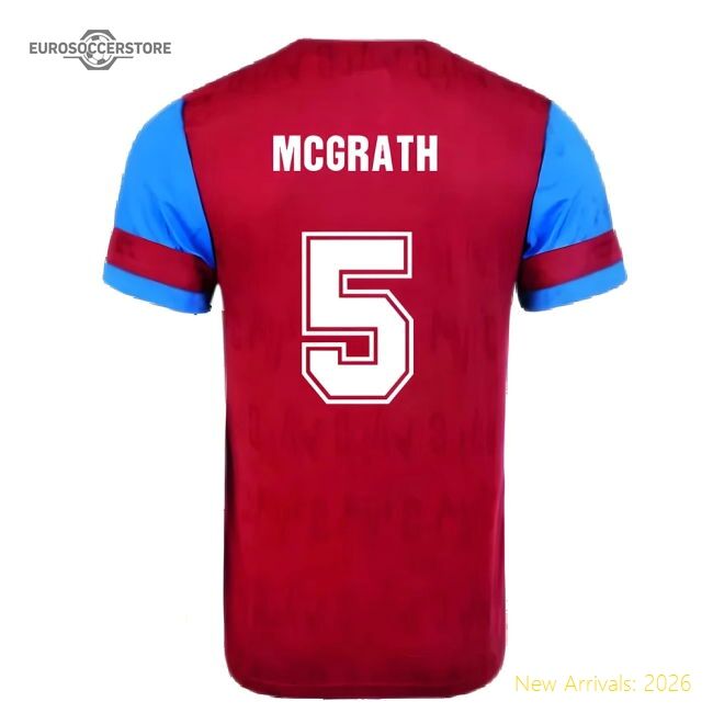 Authentic Score Draw Aston Villa 1992 Retro Football Shirt (mcgrath