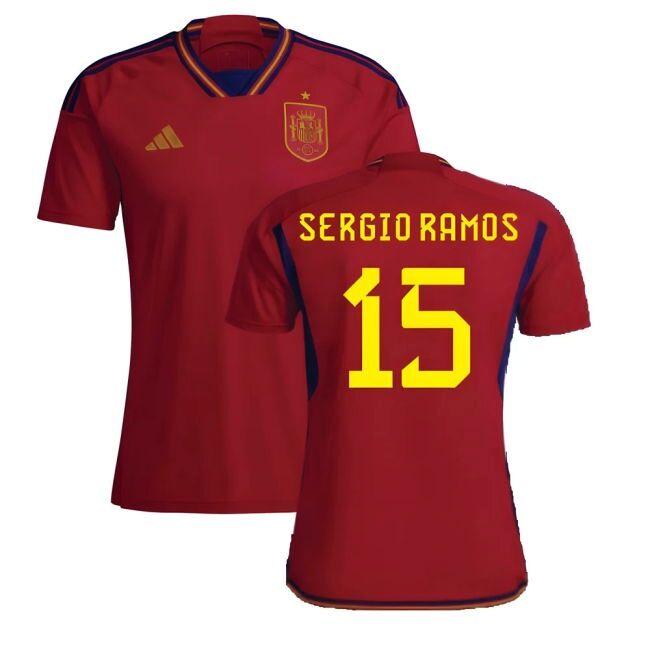 2022-2023 Spain Football Team Home Jersey (SERGIO RAMOS 15) (1)