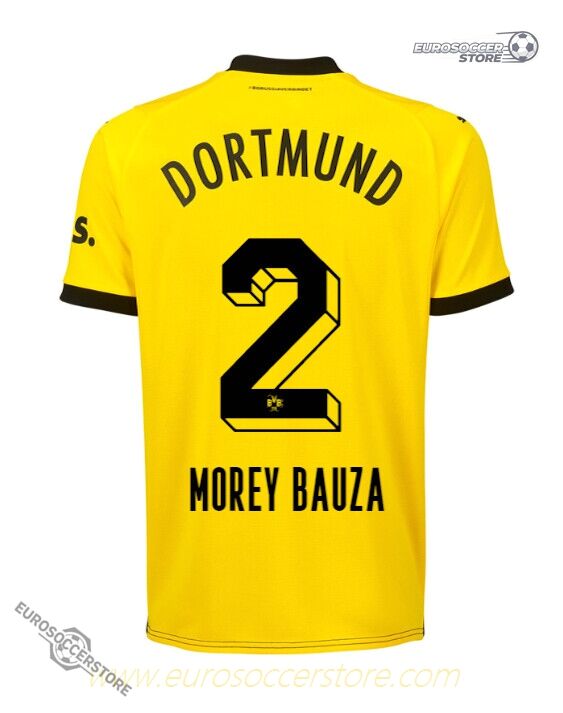 Borussia Dortmund Morey Bauza 2nd Home Football Jersey for the 23-24 Season