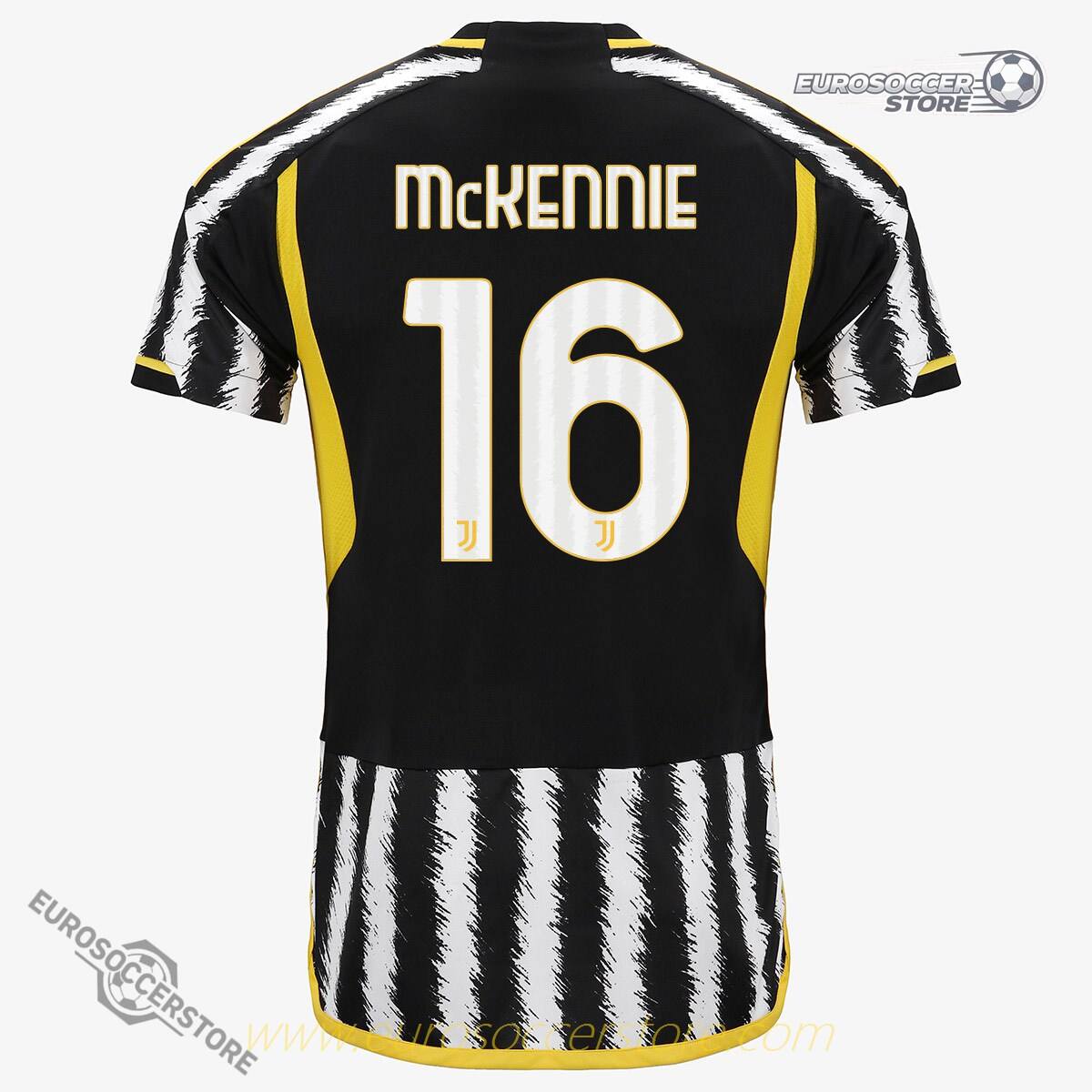 Juventus' 23-24 Home Jersey with McKENNIE's No. 16