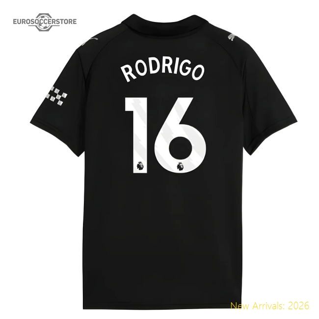 Premium 2025-2026 Man City Away Shirt (kids) (rodrigo 16) - Premium
