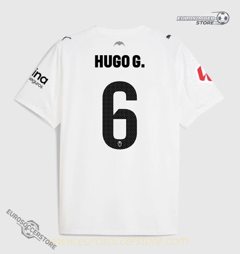 Valencia CF 25-26 Season Home Jersey - HUGO G. #6