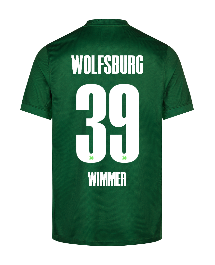 Wolfsburg 25-26 Home Jersey with WIMMER 39 Printing