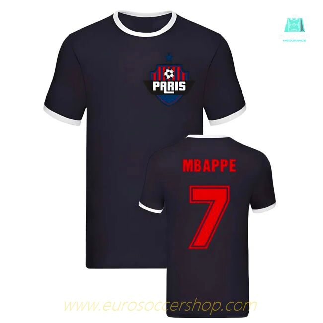 Kylian Mbappe Paris Ringer Tee (Navy)