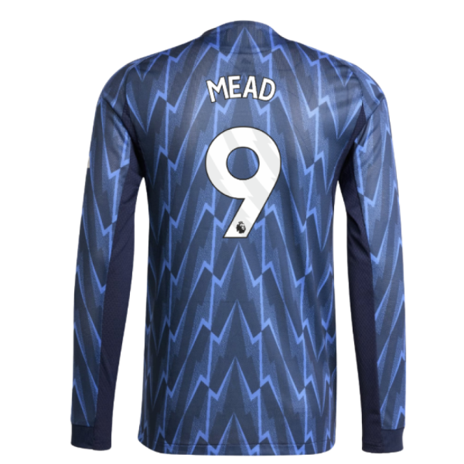 2025-2026 Arsenal Authentic Long Sleeve Away Shirt (Mead 9)