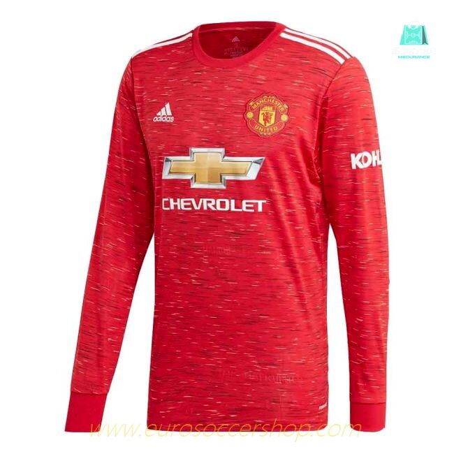 2020-2021 Man Utd Adidas Home Long Sleeve Shirt (Amad 19)