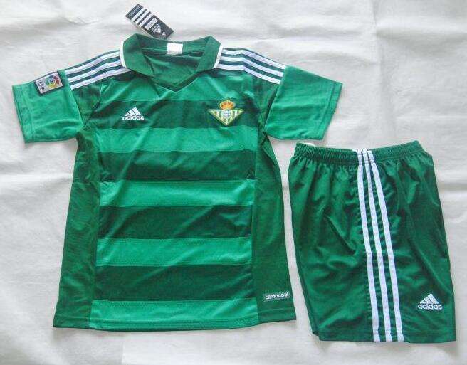Kids Real Betis 2015-16 Away Soccer KitShirtShorts - Official Replica