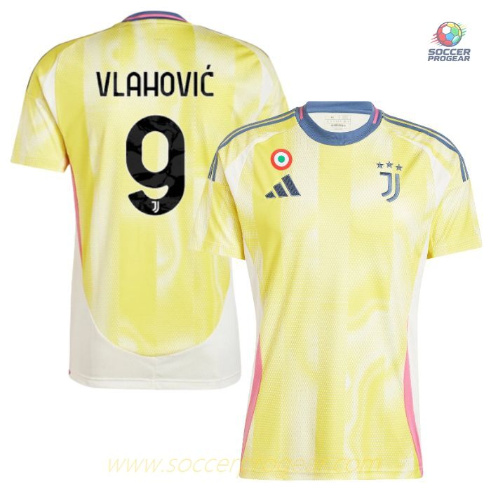 Juventus Away Team Football Jersey 2024-2025 Season Vlahovic