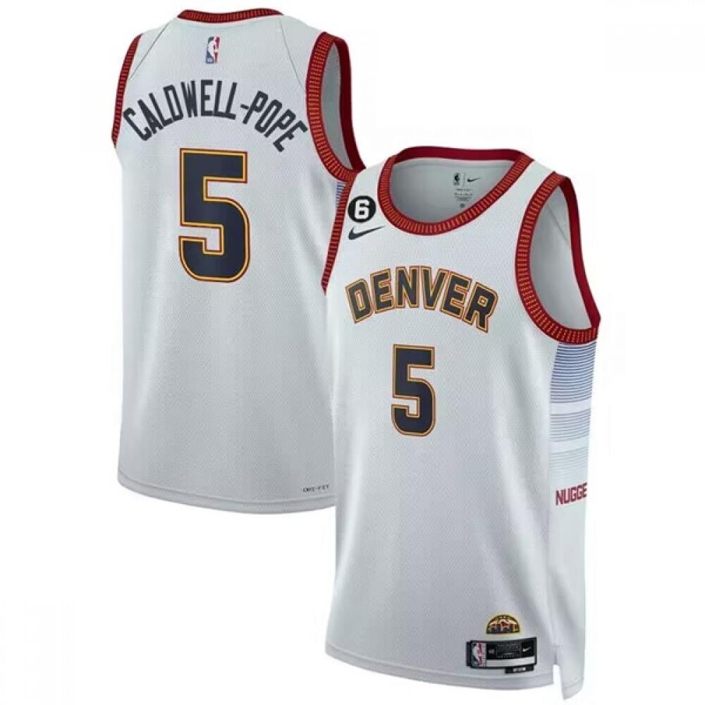 Durable Denver Nuggets 5 Jersey White - Game Day Essential