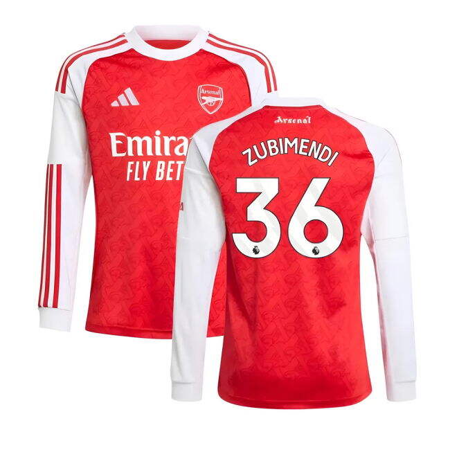 football shirt 2025-2026 Arsenal Long Sleeve Home Shirt (Kids) (Zub...