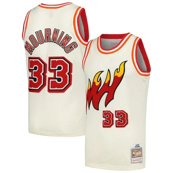 Professional Alonzo Mourning MIA NBA Jersey - Reasonable Price