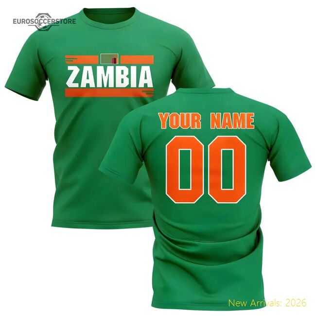 Personalised Zambia 20242025 Regular Jersey  Premium Breathable