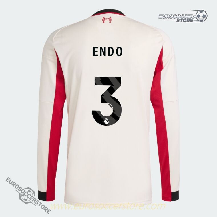 25-26 Season Liverpool Away Long Sleeve Football Jersey with ENDO 3 Printing