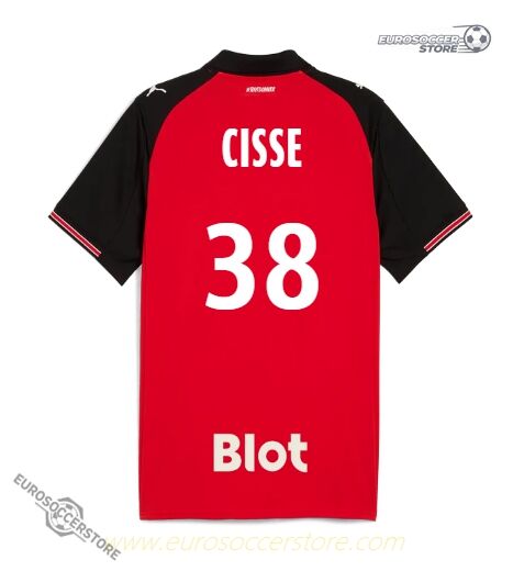 Rennes Home CISSE 38 Football Jersey 25-26 Season
