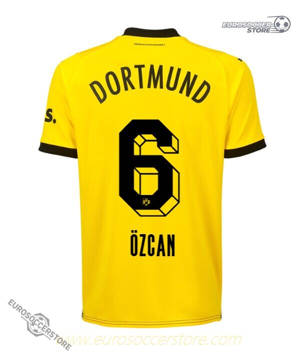 Home Jersey of Borussia Dortmund's Özcan, Number 6, for the 23-24 Season