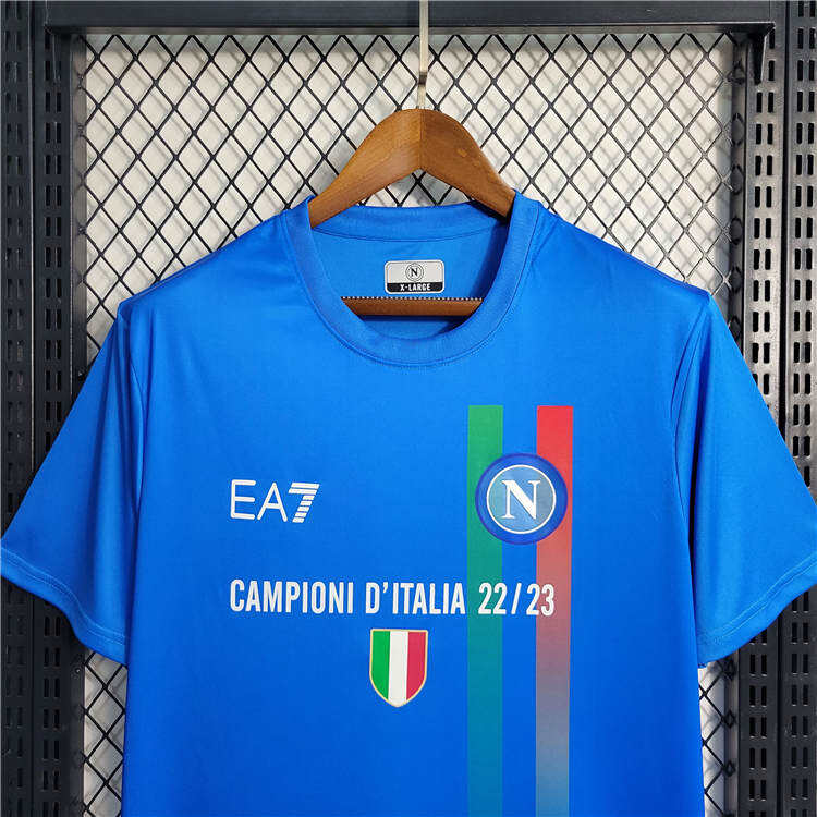 Napoli 2324 Champion Shirt Blue Shirt - Official Replica 23023