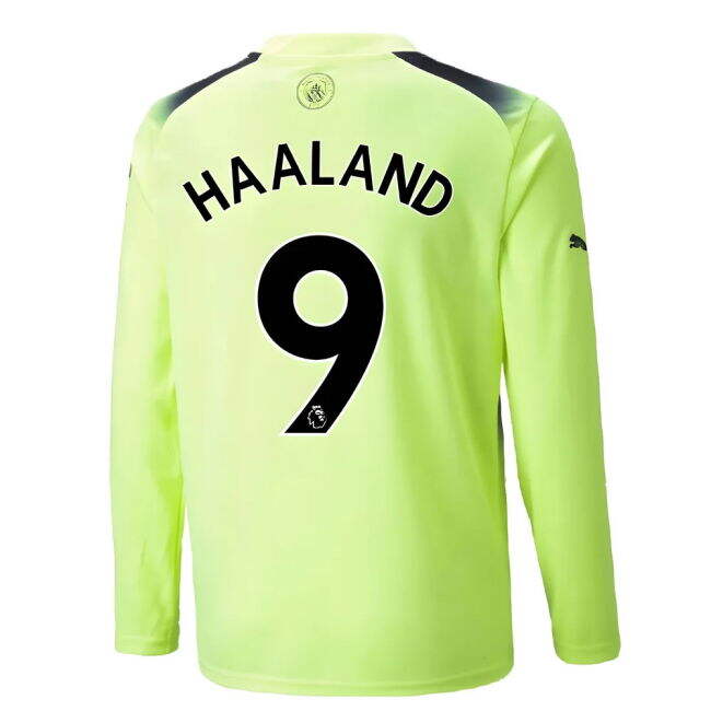 classic 2022-2023 Man City Long Sleeve Third Shirt (HAALAND 9)