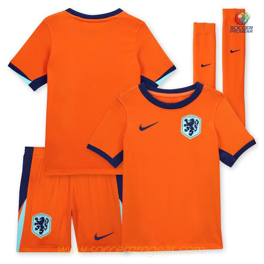 Netherlands Home Football Shirt Kids Team Jersey 2024-2025 Edition Season