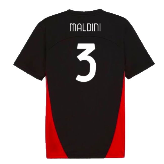 Licensed Acm Ac Milan Training Shirt Black Maldini #3 Superior Cra...