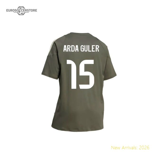 2025-2026 Real Madrid Training Tee (utility Grey) (arda Guler 15)