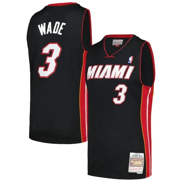 Dwyane Wade MIA Superior Swingman Jersey - Black - Licensed Product