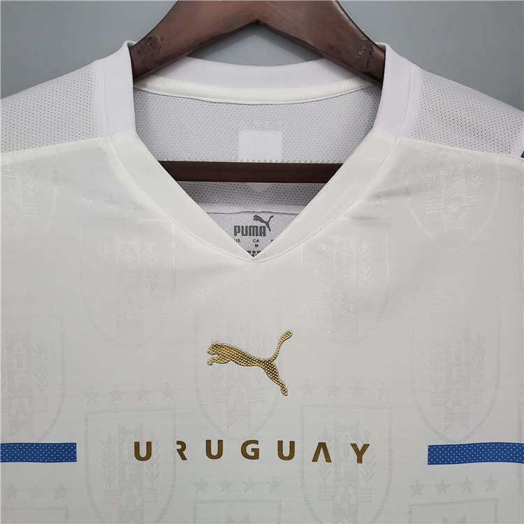 Uruguay 2021 Away Kit White Soccer Jersey Football Shirt - Official