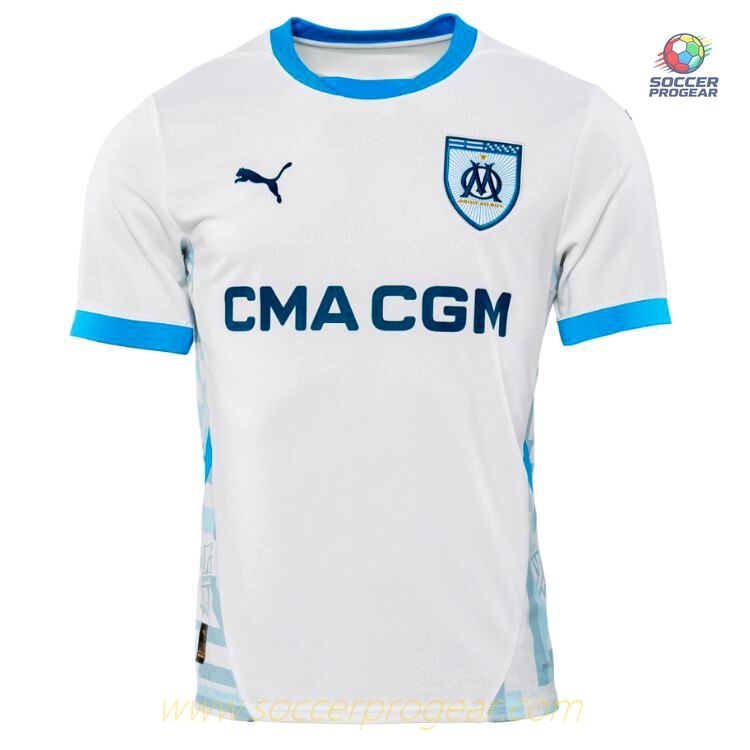 OM Premium Home Youthren's Soccer Uniform Soccer Team Shirt 2024-2025 Season Harit