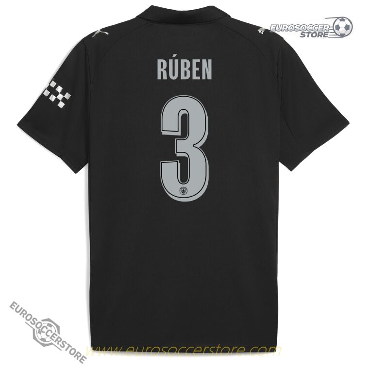 Manchester City 25-26 UCL Away Jersey with RÚBEN 3