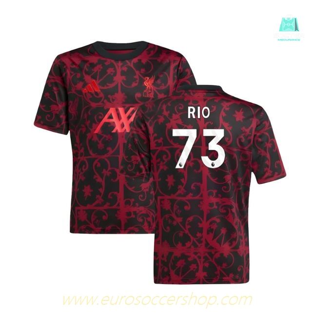 2025-2026 Liverpool Pre-Match Shirt (Black) - Kids (Rio 73)