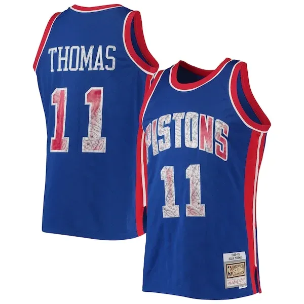 Isiah Thomas DET Swingman Jersey - retro superior - Blue workout