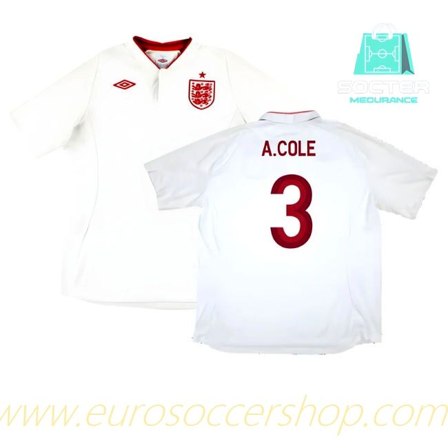 England NT Official Home Football Shirt (A.Cole 3)