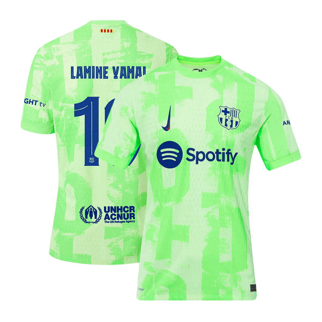 Player Version LAMINE YAMAL #19 Barcelona Third Away Soccer Jersey 202