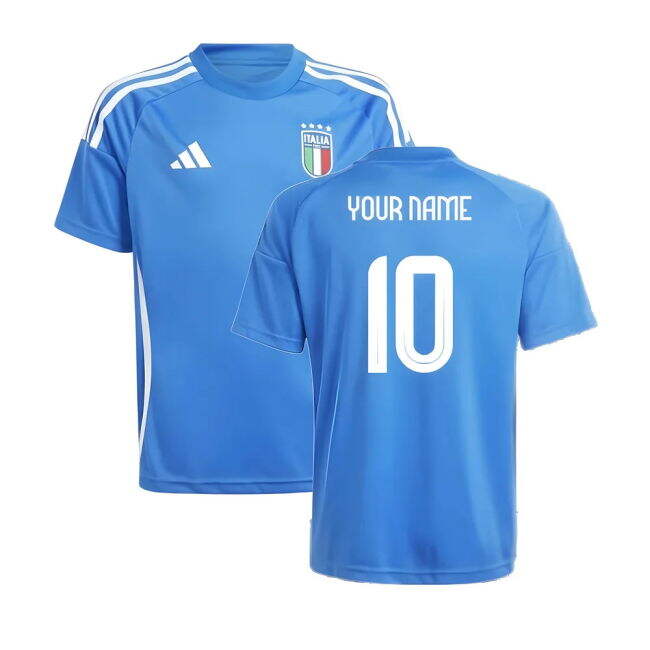 Kids Match Worn Style Italy Home Professional Jersey 2024-2025