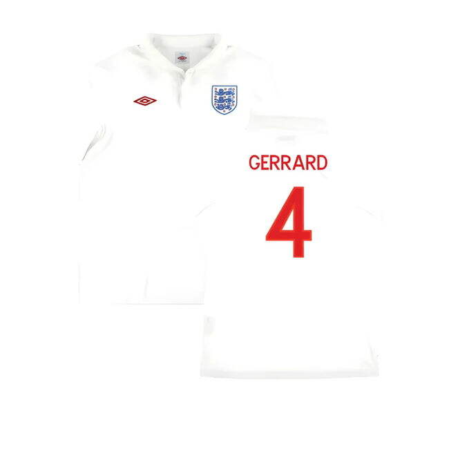 2010-2011 England Football Team Home Shirt (GERRARD 4)