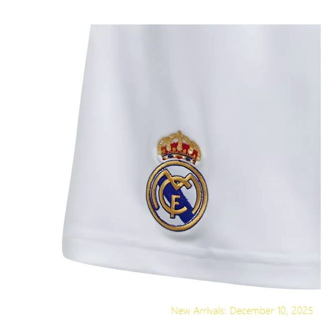 2024-2025 Real Madrid Home Shorts - Durable Football - White Color...