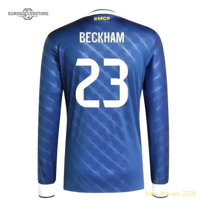 Excellent 2025-2026 Real Madrid Long Sleeve Third Jersey (beckham 23)