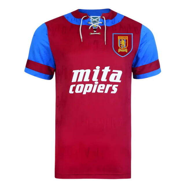 Score Draw Aston Villa 1992 Retro Football Shirt (McGrath 5)