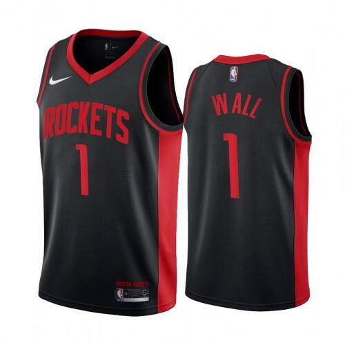 Houston Houston Rockets #1 John Wall Black Youth NBA Swingman 2020-21 Earned Edition Jersey Youth