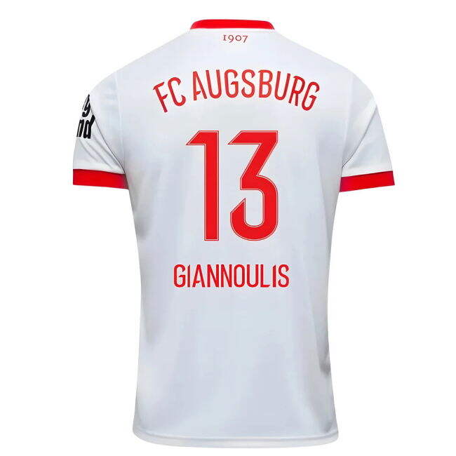 2025-2026 FC Augsburg Home Affordable Shirt (Giannoulis 13)